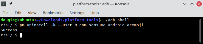 adb uninstall apps 