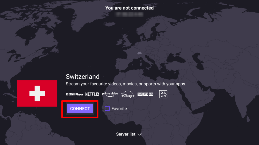 Connect to a VPN server