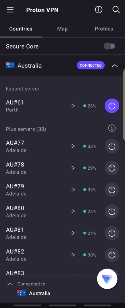 Connect to any VPN server in Australia