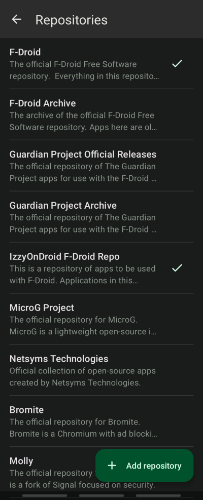 Droid-ify offer greatly improved repo management