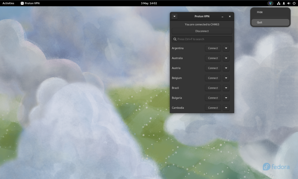 Proton VPN on Fedora
