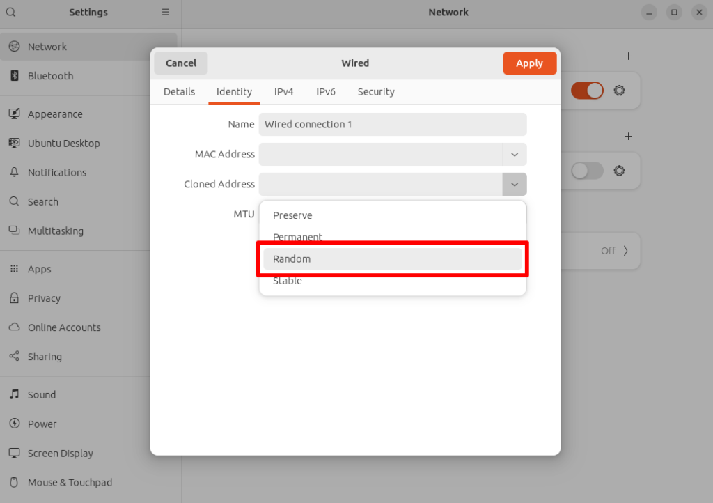 How to randomize your MAC address on GNOME