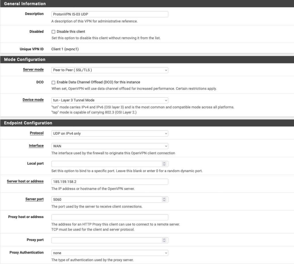 Configure the OpenVPN Client 1