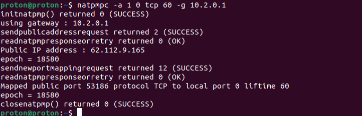 Create a port mapping on TCP