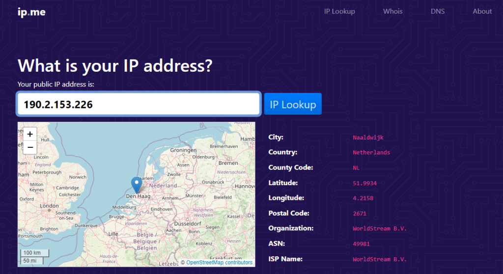 Check your external IP address