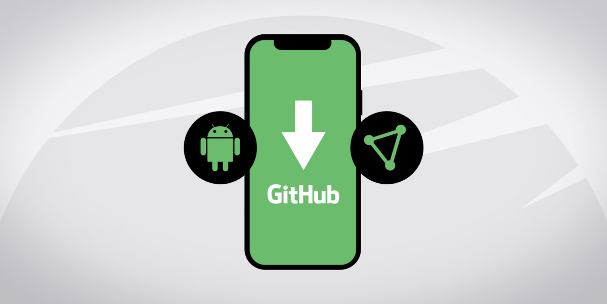 Illustration of the ProtonVPN Android app on GitHub