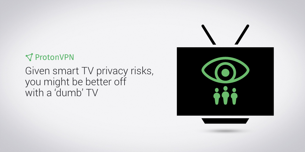 Illustration of smart tv monitoring its users' data.