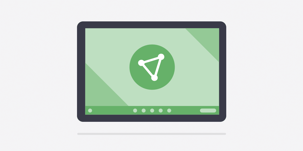 An illustration of the ProtonVPN app for Chromebook.