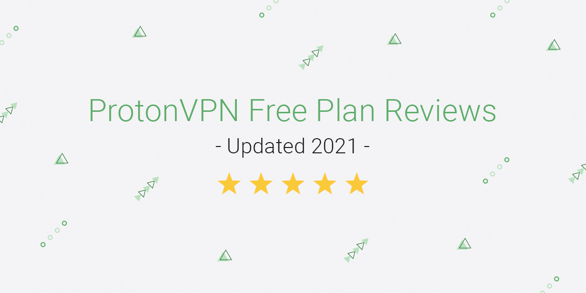 A title card announcing "ProtonVPN Free Plan reviews 2021"