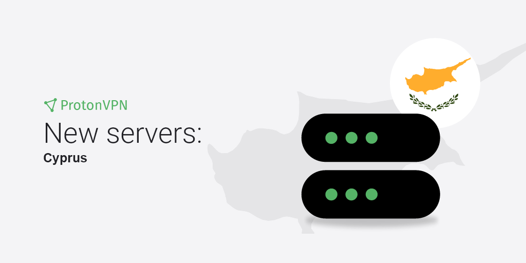 An illustration of new VPN servers in Cyprus.