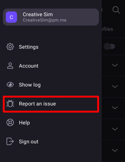 How to report an issue