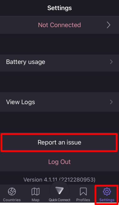 How to report an issue