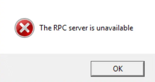 RPC server is unavailable  warning