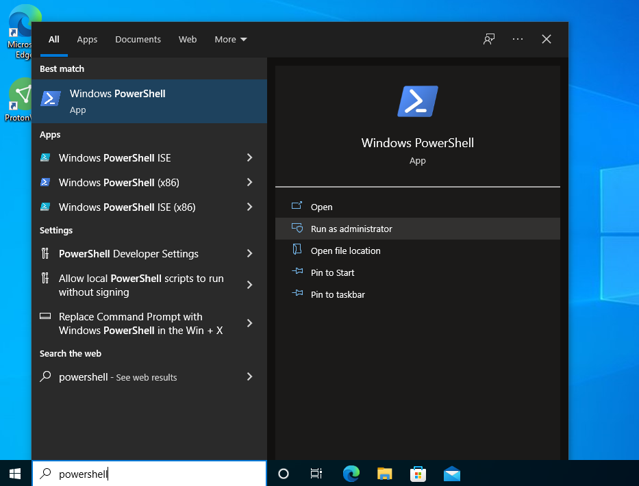 Open Windows PowerShell