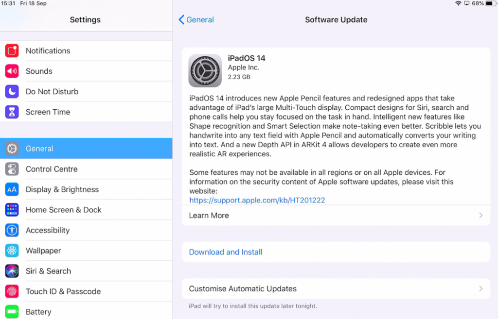 How to update iOS