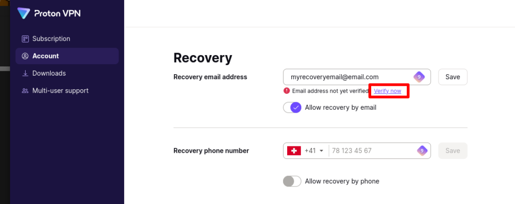 How to verify your recovery email address
