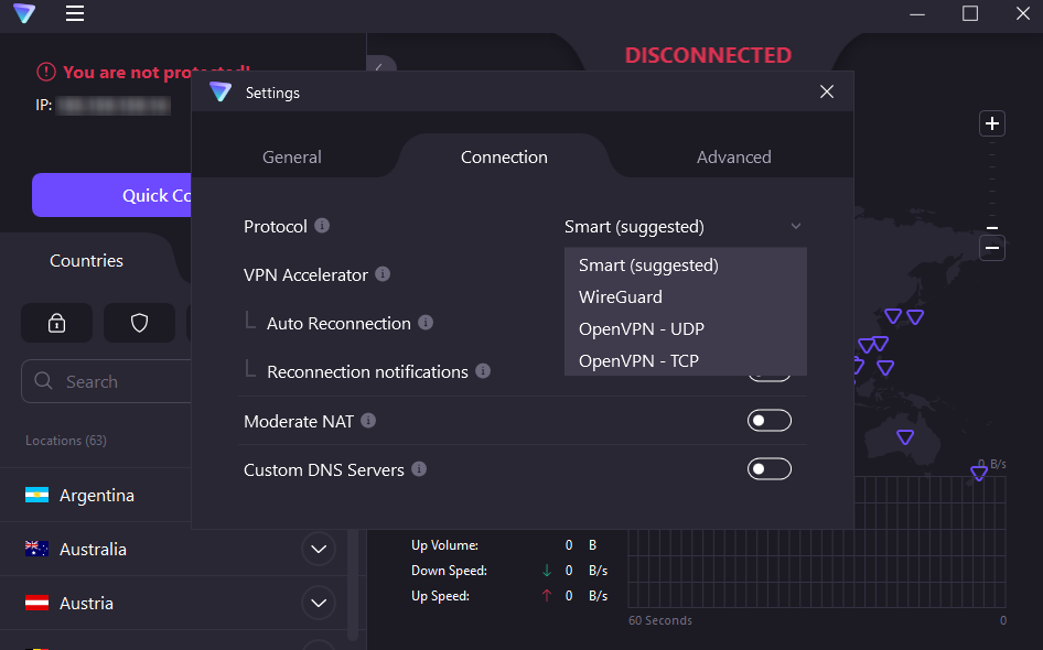 Change VPN protocol in Windows