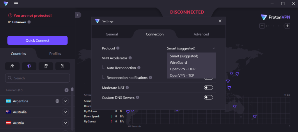 Change VPN protocol in Windows